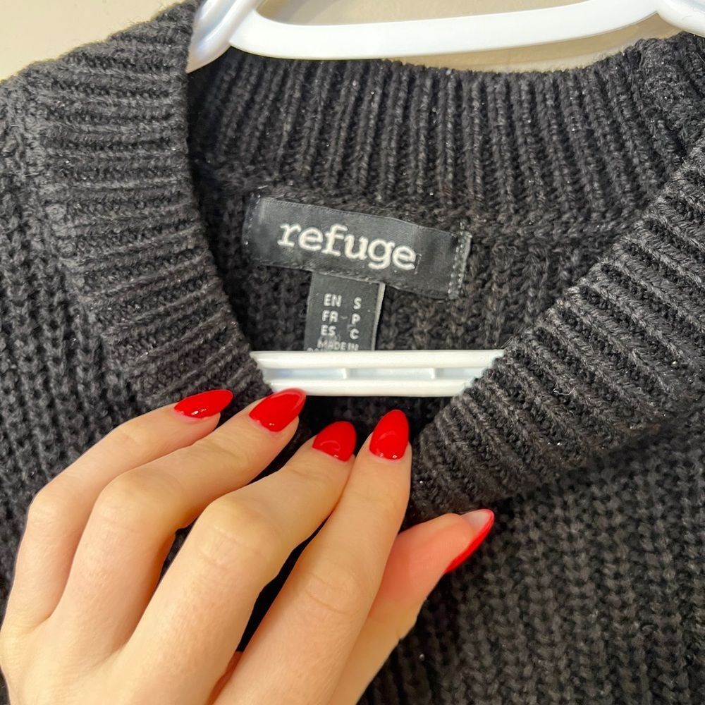 Refuge Charcoal Knit Sweater - Picture 3 of 3